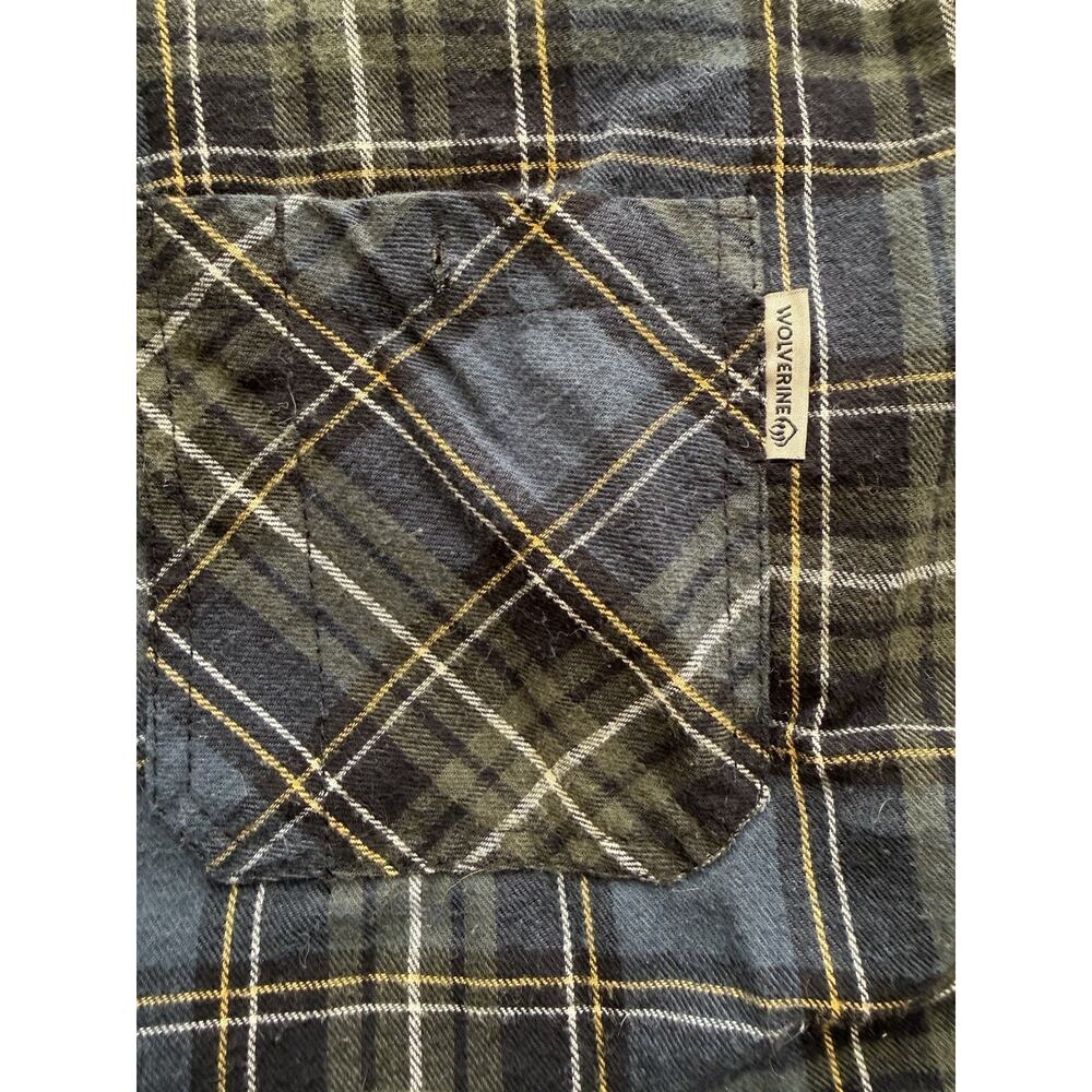Wolverine Men's Big & Tall Plaid Shacket Long Sleeve JacketButton-Up 2XL Pockets - Picture 5 of 5